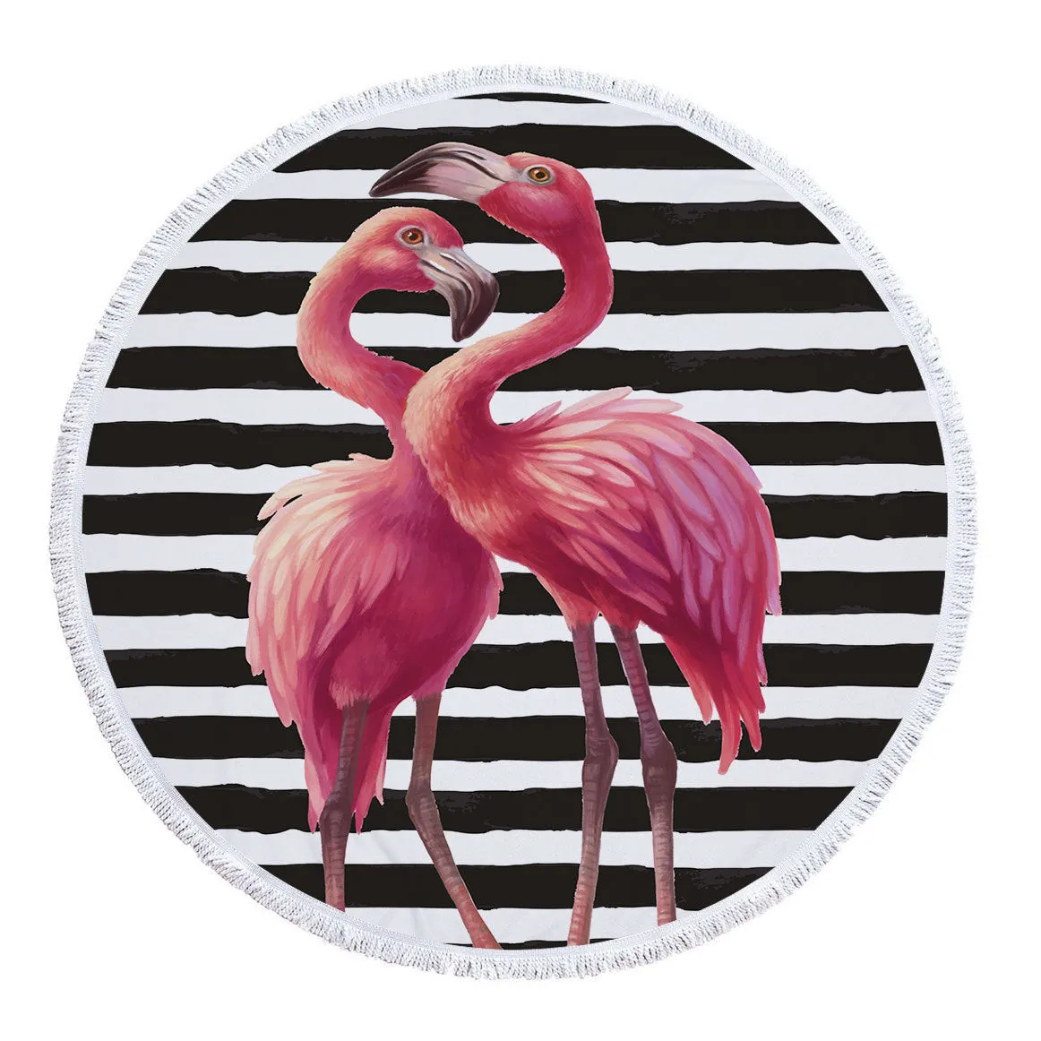 Flamingo Round Beach Towel (Eco-Friendly)