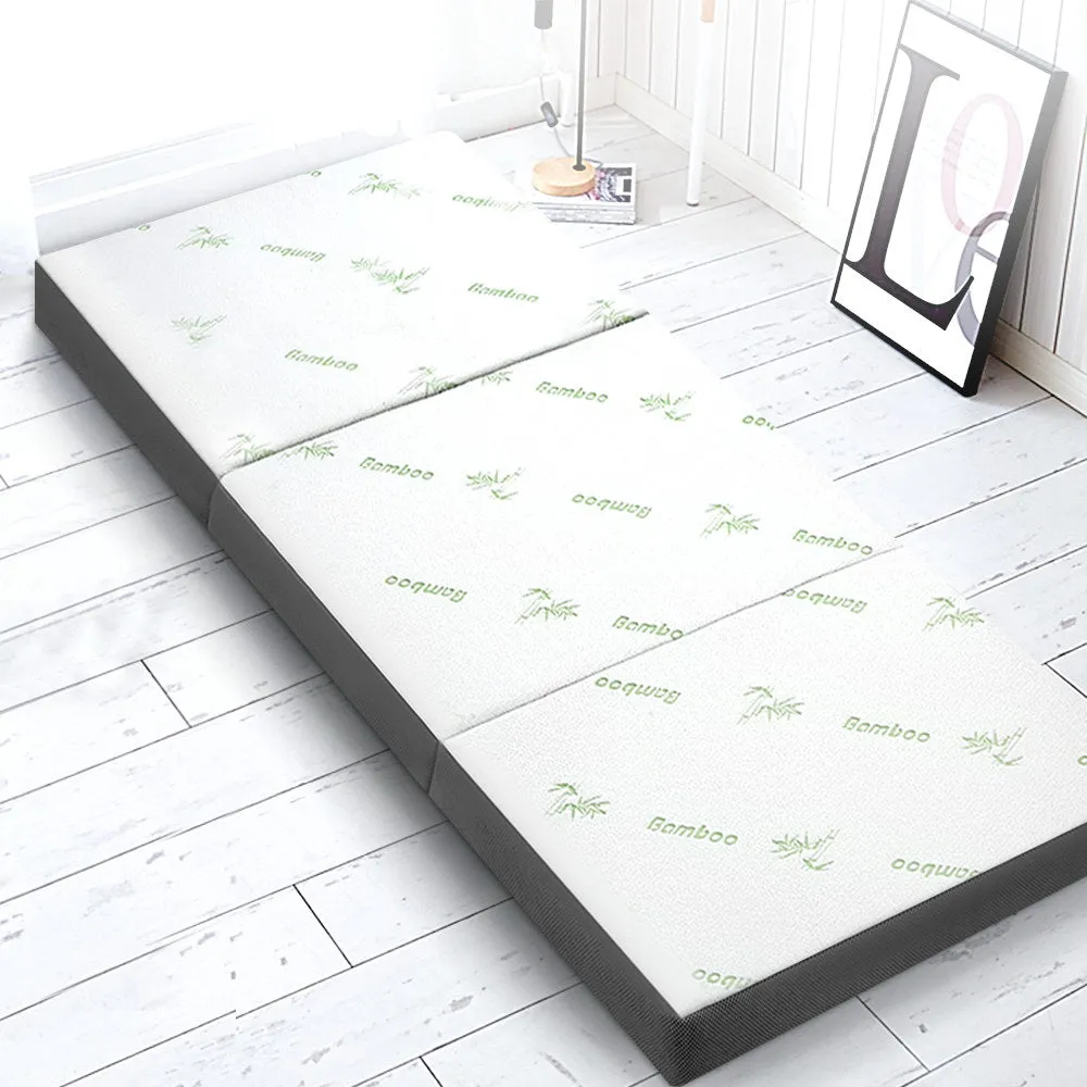 Foldable Foam Mattress with Bamboo Fabric, Single - Giselle Bedding