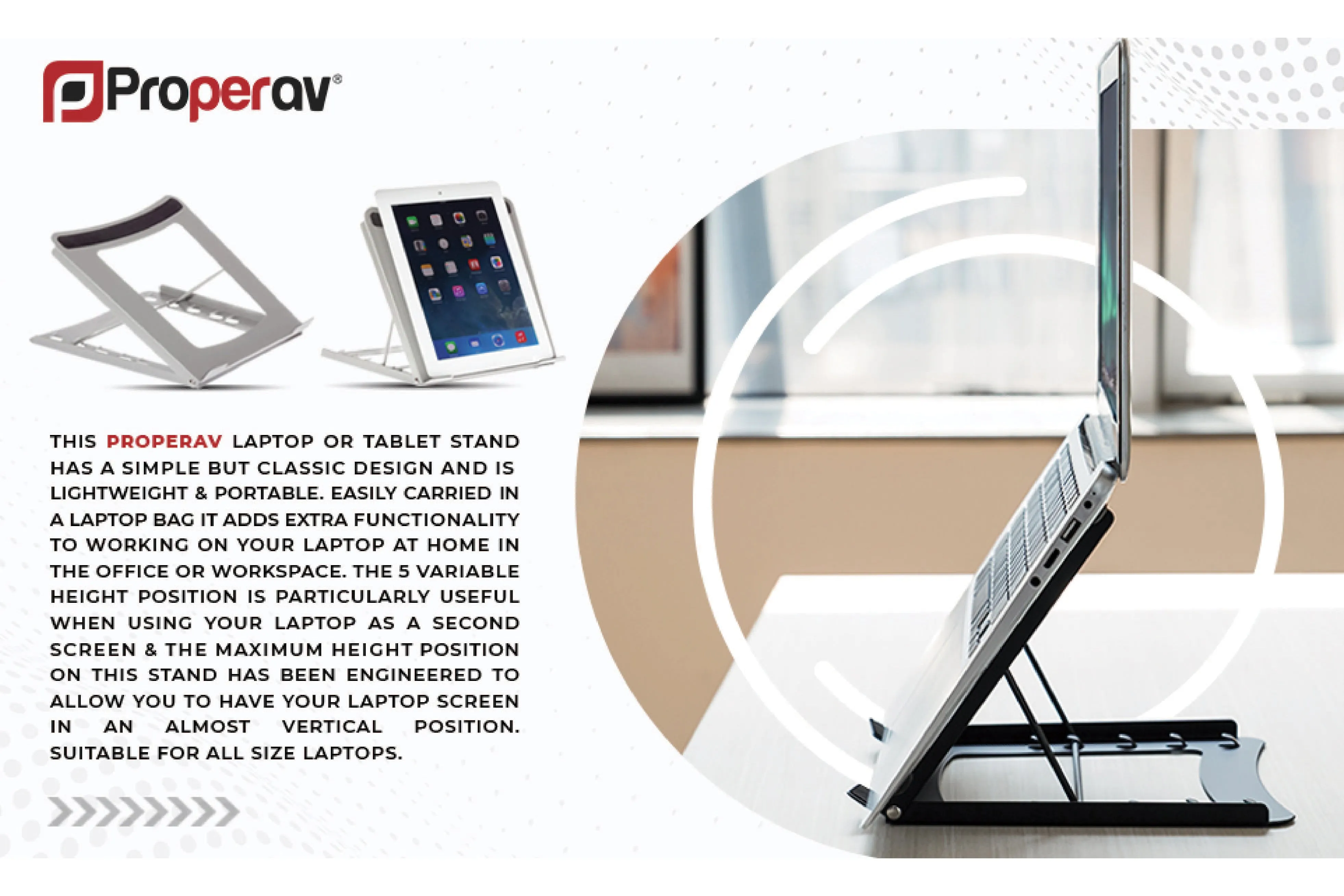 Foldable Laptop Stand - Silver