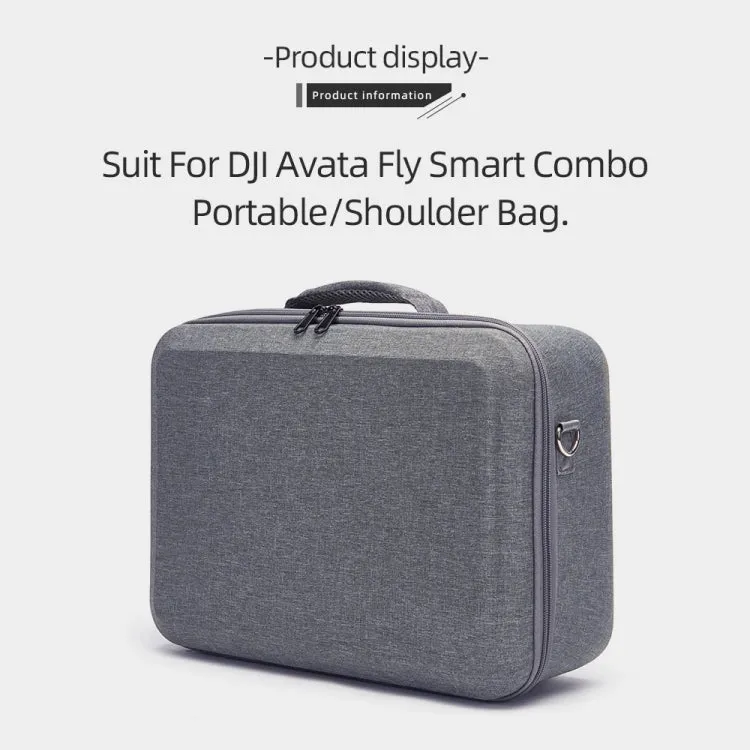 For DJI Avata Shockproof Large Carrying Hard Case Shoulder Storage Bag, Size: 39 x 28 x 15cm(Grey)