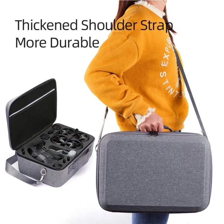 For DJI Avata Shockproof Large Carrying Hard Case Shoulder Storage Bag, Size: 39 x 28 x 15cm(Grey)