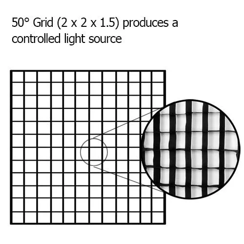 Fotodiox Pro Foldable Softbox PLUS Grid (Eggcrate) with Comet Speedring for Comet, Dynalite, and Compatible Strobes