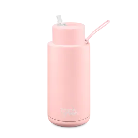 Frank Green - Ceramic Reusable Bottle - Straw Lid - 34oz/1,000ml - Blushed