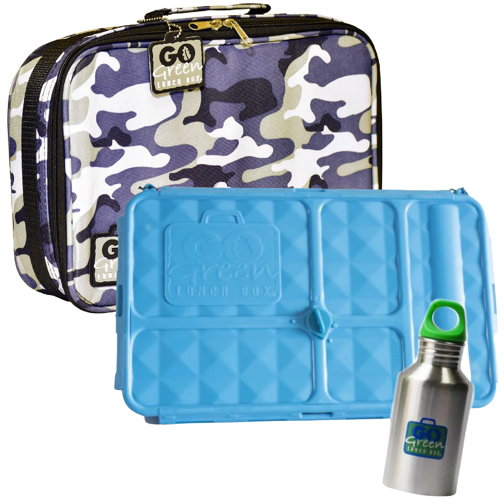 Go Green Lunch Box Set - Blue Camo