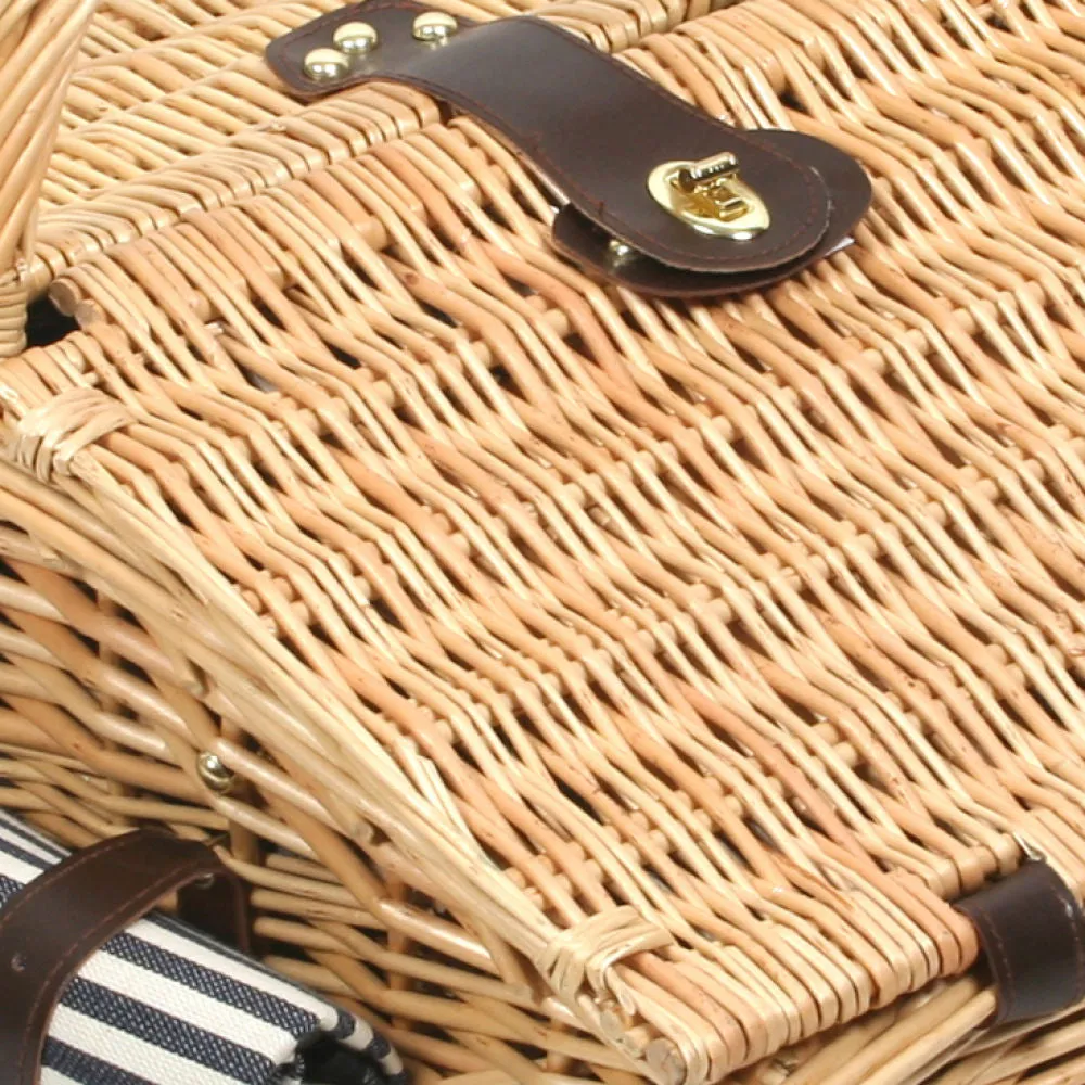 Greenfield Collection Somerley Willow Picnic Hamper for Four People with Matching Blanket