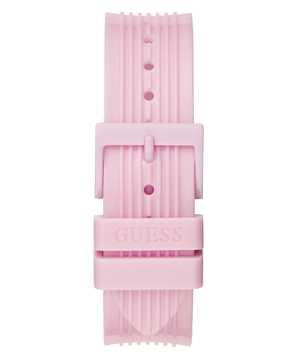 GUESS Eco-Friendly Ladies Pink Clear Multi-function Watch