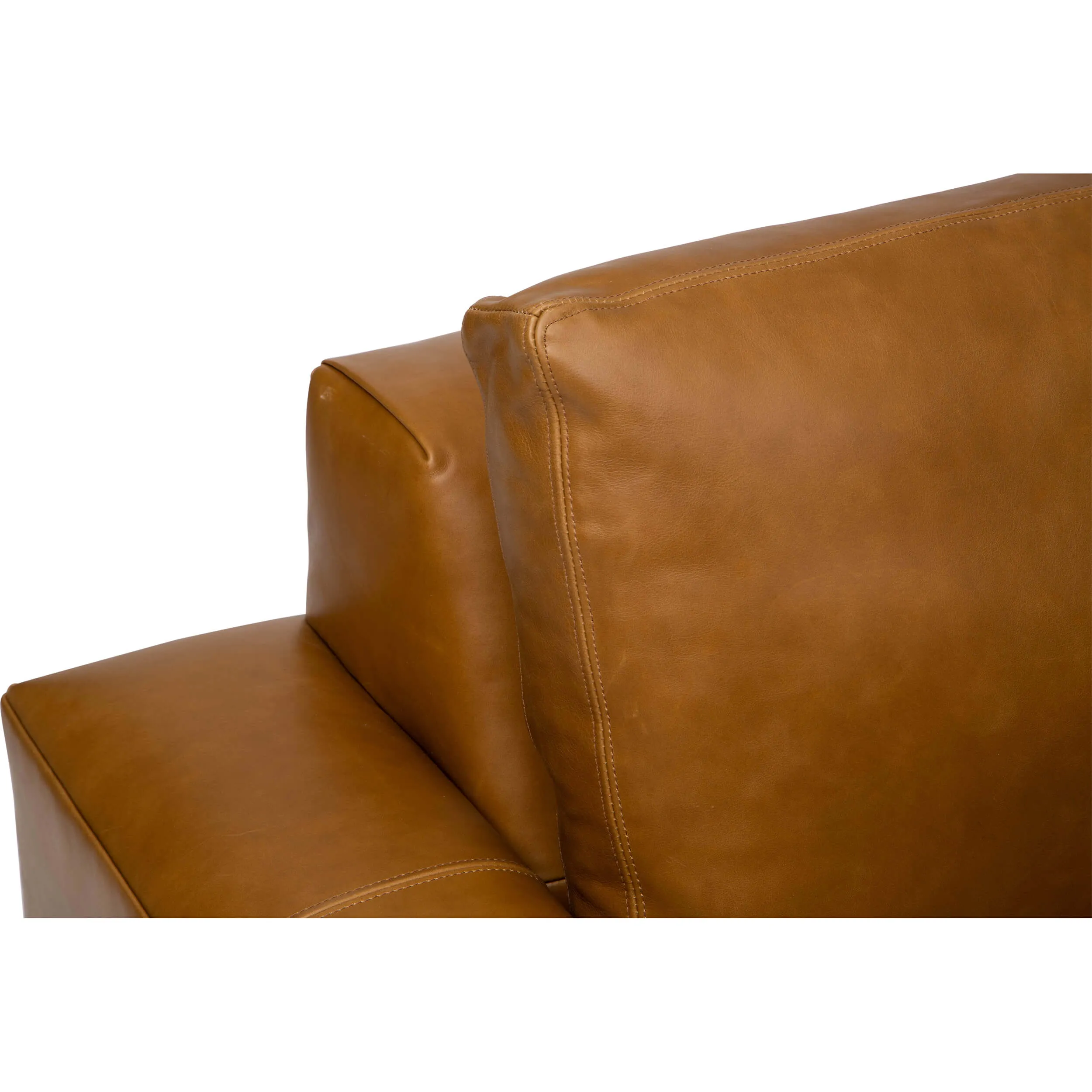 Halston Leather Swivel Chair, Libby Amaretto