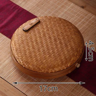 Handwoven Bamboo Tea Cake Storage Box