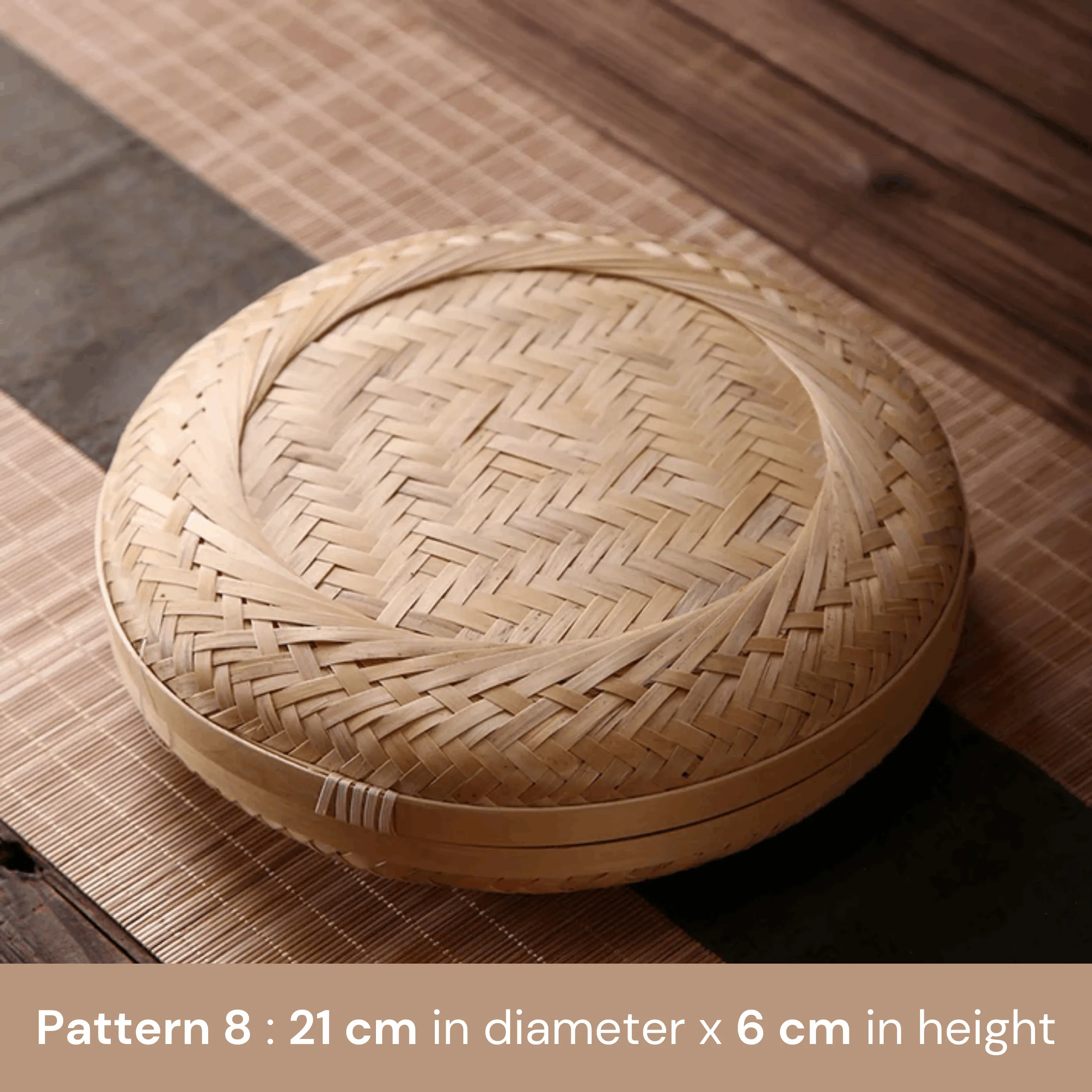 Handwoven Bamboo Tea Cake Storage Box