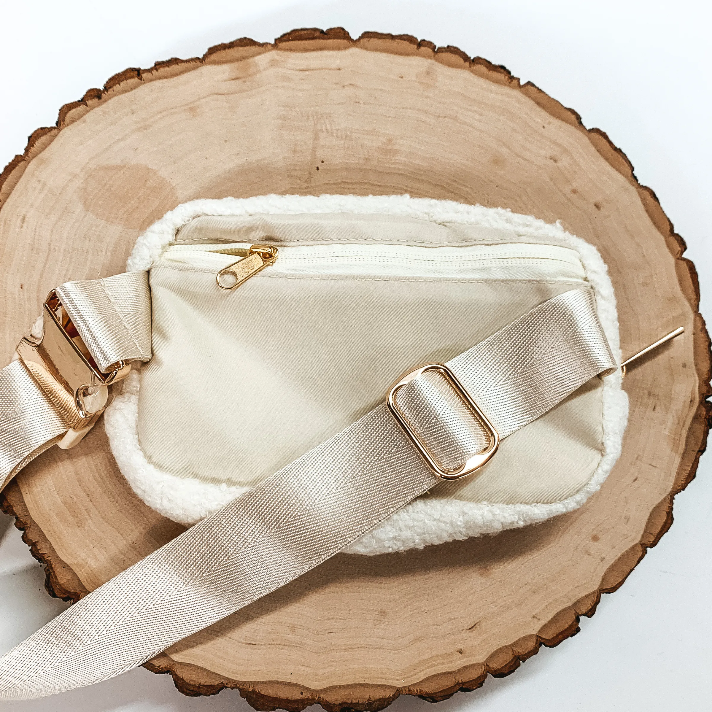 Headed to Aspen Sherpa Fanny Pack in Ivory