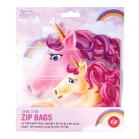 IS Gift Reusable Zip Lock Bags (Set of 8) - Unicorns