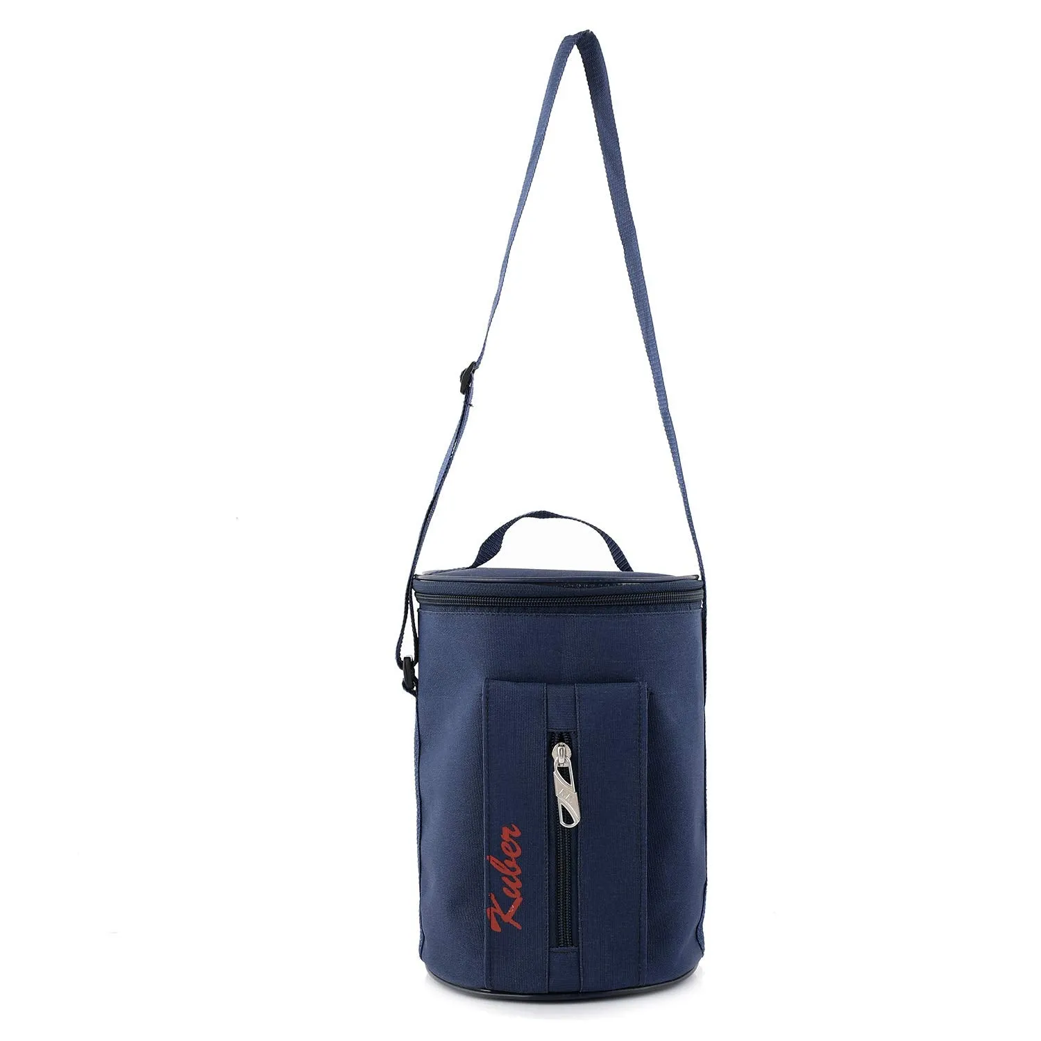 Kuber Industries Canvas Waterproof Lunch Carry Bag, Suitable for 3 Compartment (Blue) -CTKTC039121