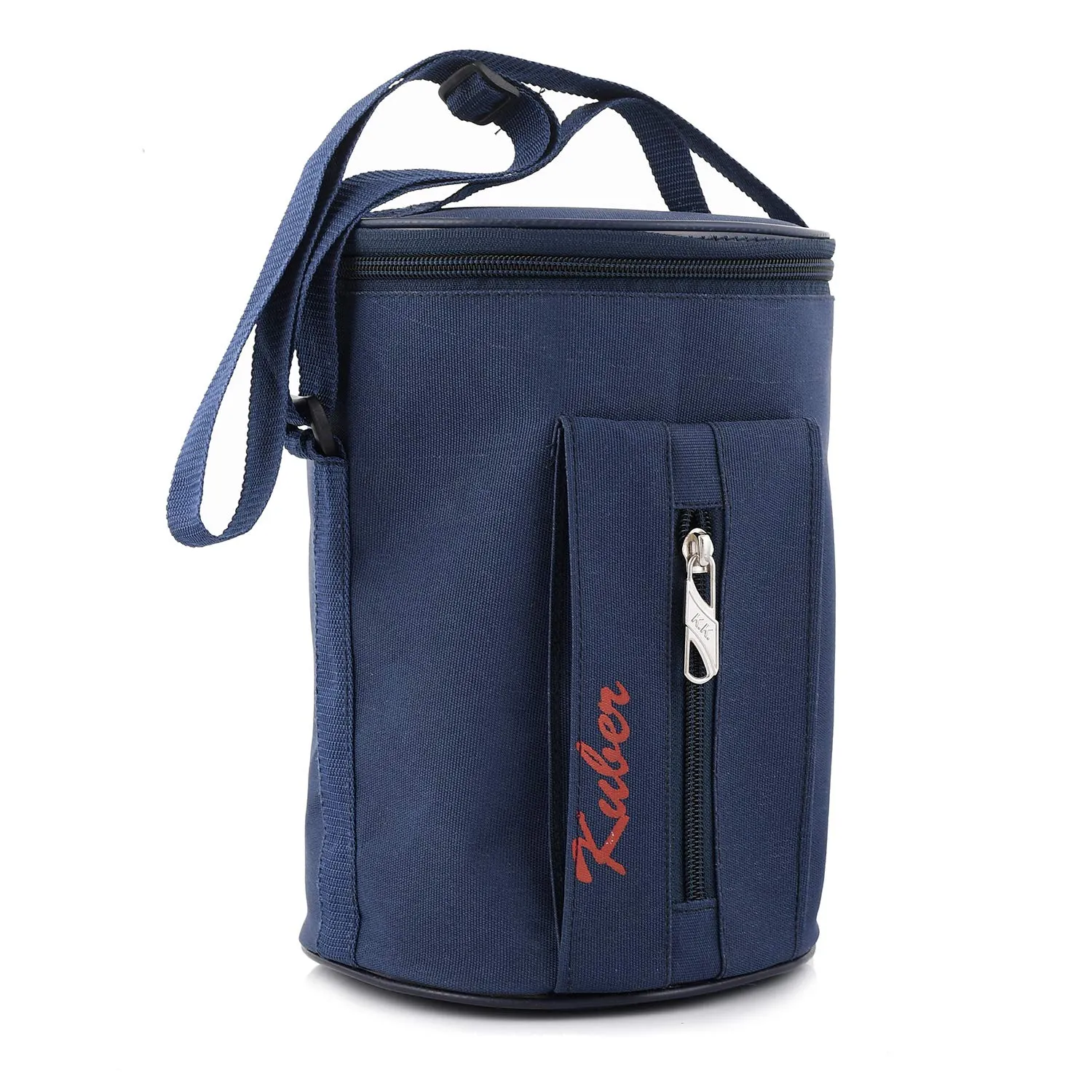 Kuber Industries Canvas Waterproof Lunch Carry Bag, Suitable for 3 Compartment (Blue) -CTKTC039121