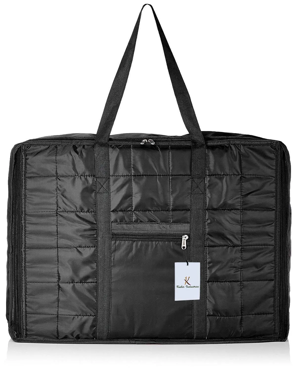 Kuber Industries Medium Size Travel Duffle Bag|Underbed Storage Bag|Blanket cover|Clothes Bags|BLACK|