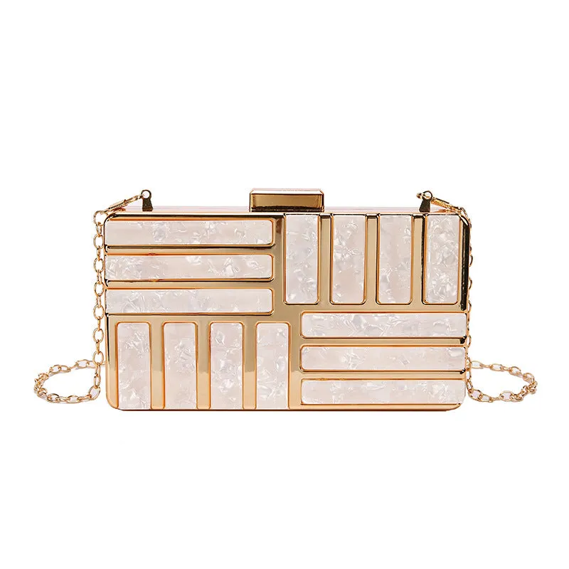 Ladies Square Bag Acrylic Clutch