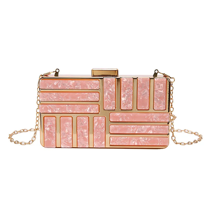 Ladies Square Bag Acrylic Clutch