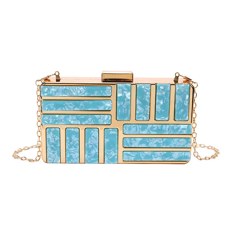 Ladies Square Bag Acrylic Clutch