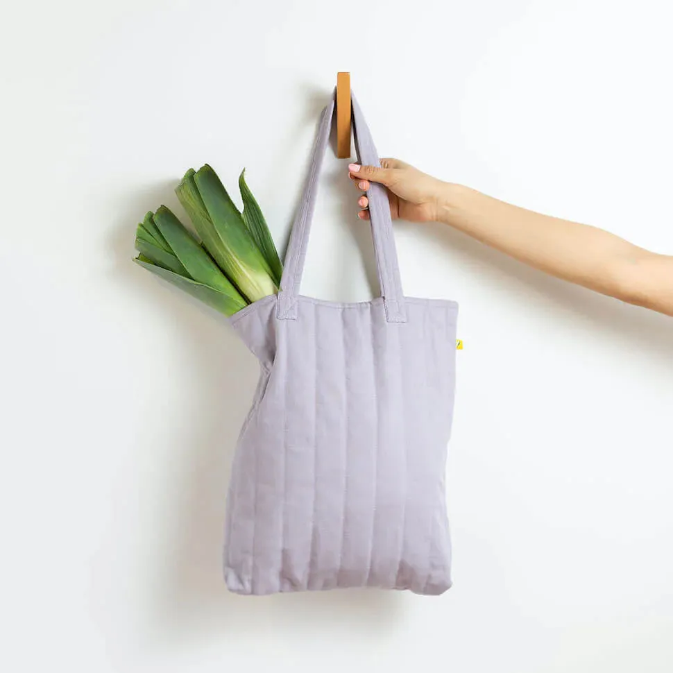 Lavender Puffer Tote Bag