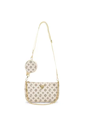 Lavie Signature Hoboken Small Off White Womens 2 Piece Sling Bag