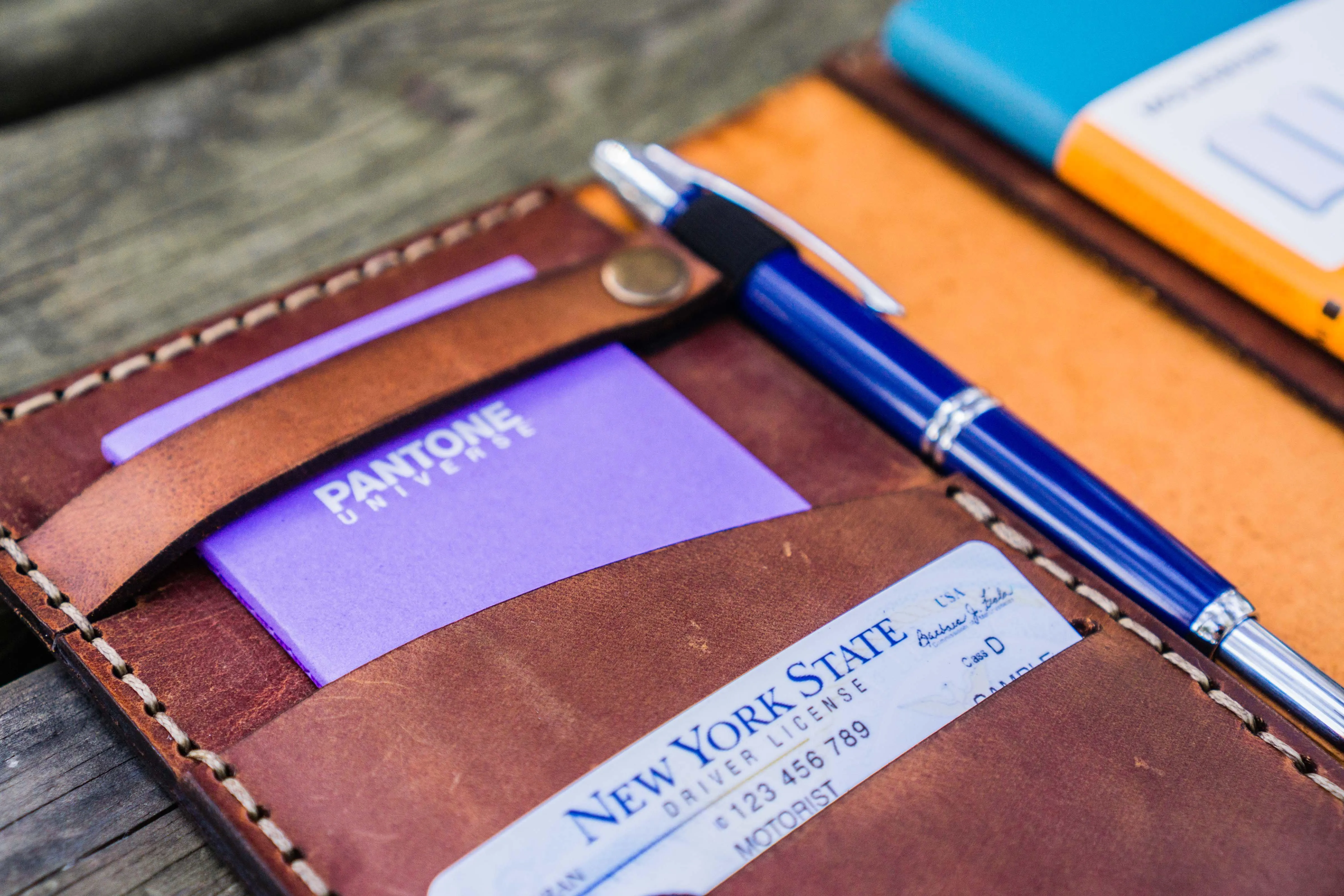 Leather Pocket Moleskine Journal Cover - Crazy Horse Tan