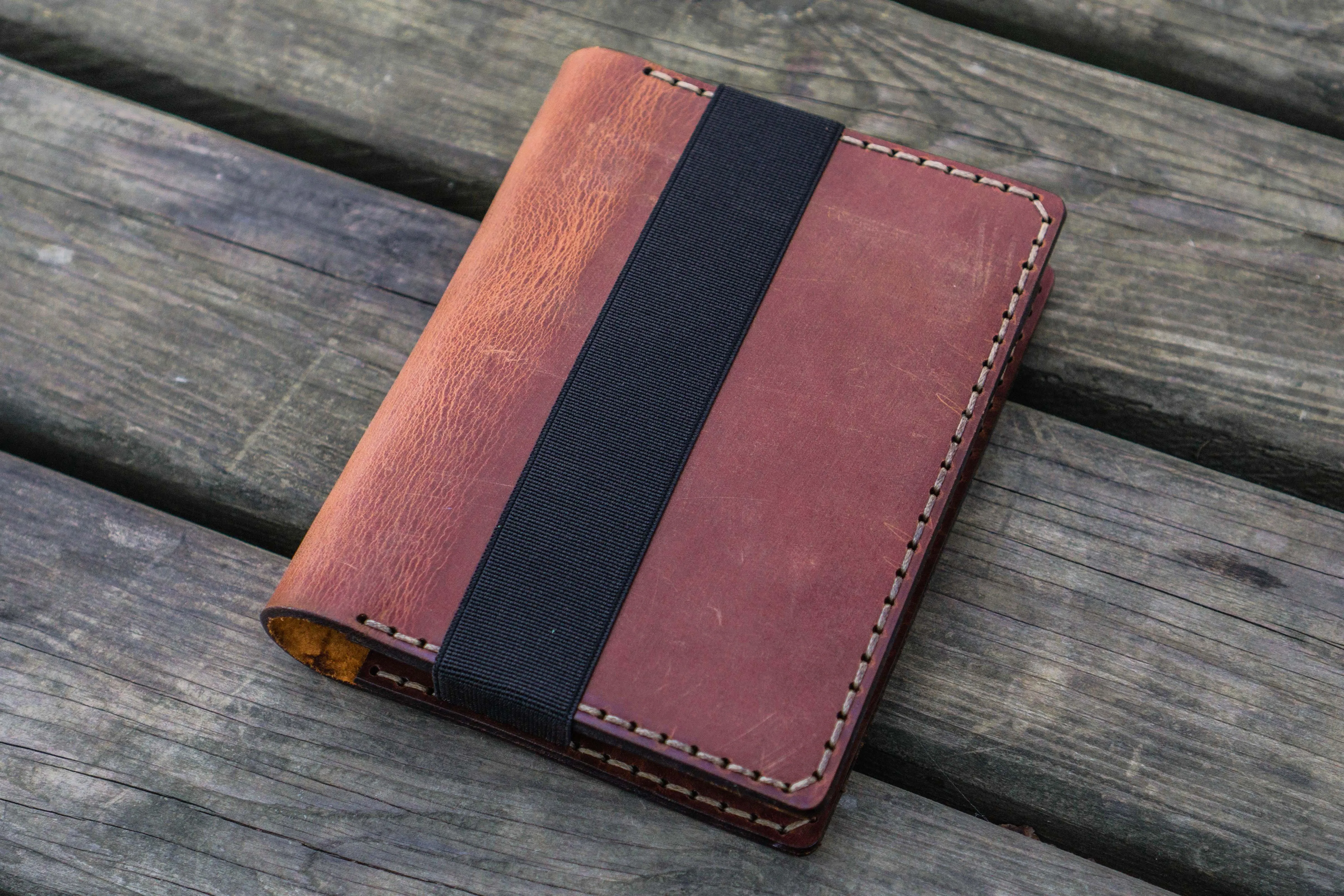 Leather Pocket Moleskine Journal Cover - Crazy Horse Tan