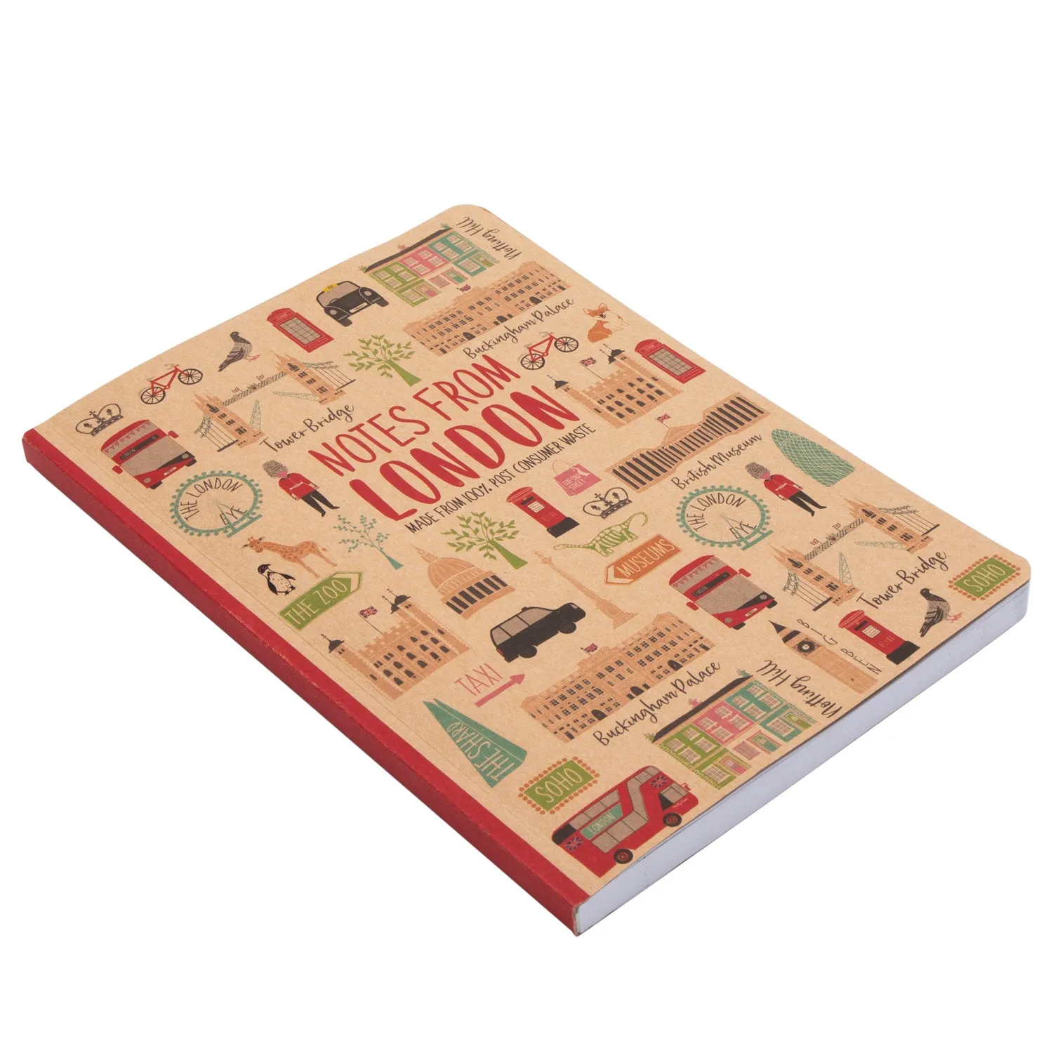 London Adventures A5 Softcover Kraft Notebook by Milly Green