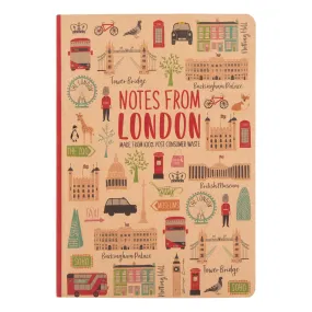 London Adventures A5 Softcover Kraft Notebook by Milly Green