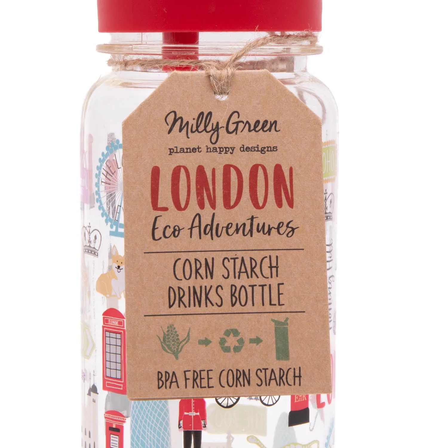 London Adventures Corn Starch Water Bottle by Milly Green