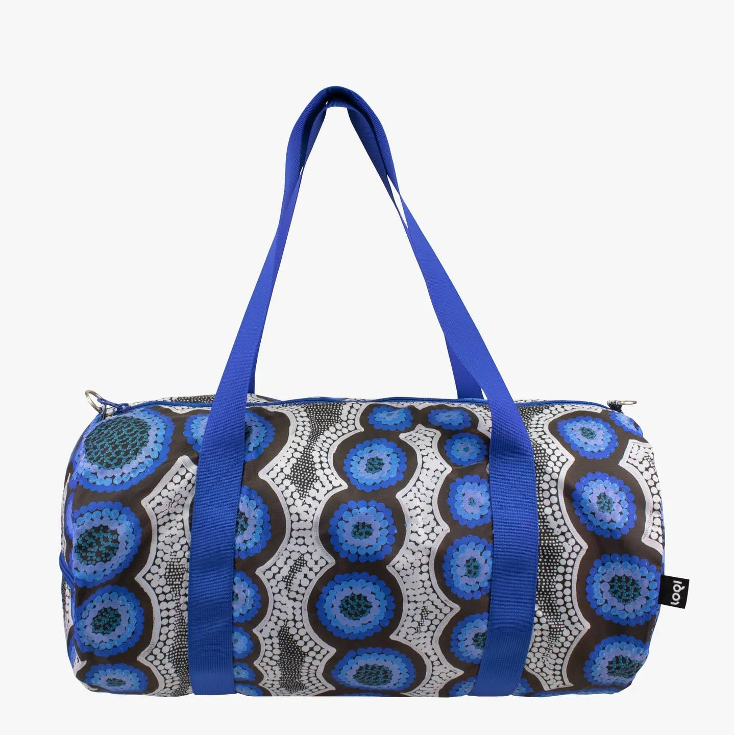 LOQI Bag: Kirsten Nangala Egan Water Dreaming Blue Recycled Weekender