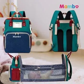 MamboBabyPh - 2in1 Crib & Diaper Bag Portable Foldable Travel Bed