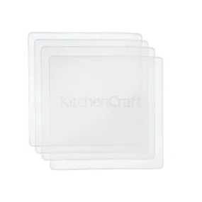 Master Class Square Stretchy Lids 20cm (4 Pack)