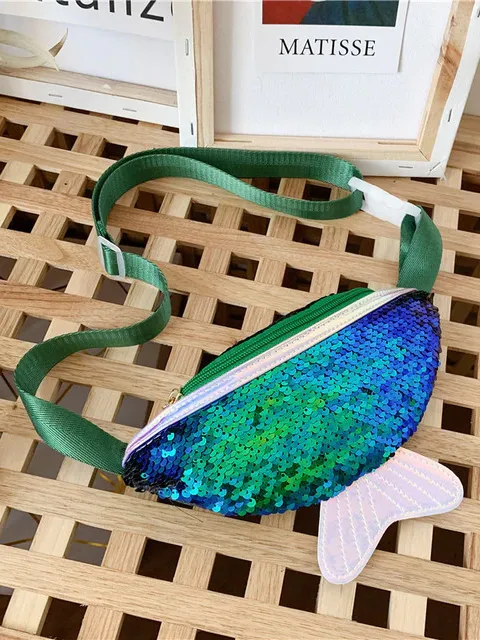 Mermaid Magic Green Sequin Fanny Pack