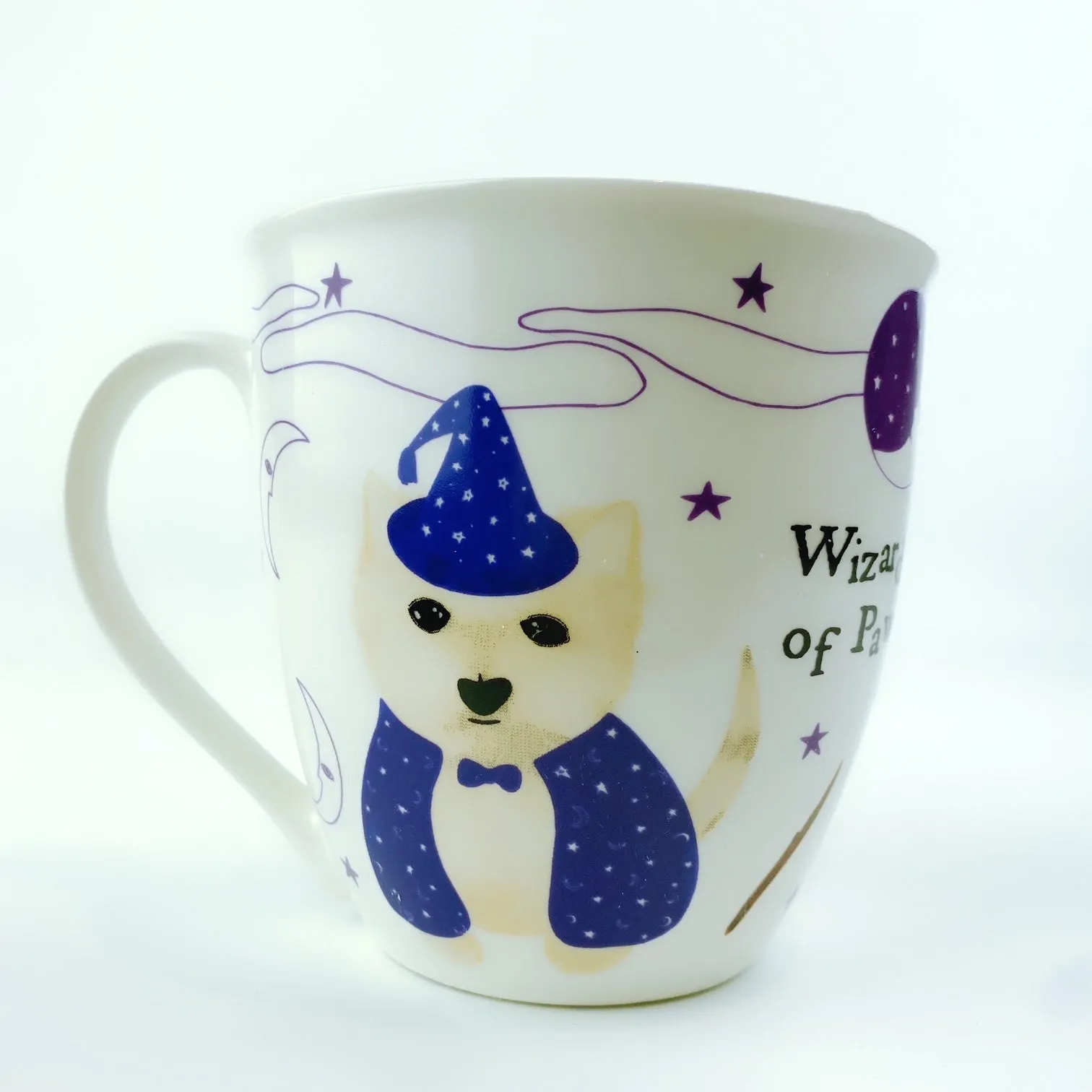 Milly Green British Design Halloween Wizard Of Paws Coffee Mug Tea Cup With Sock Set