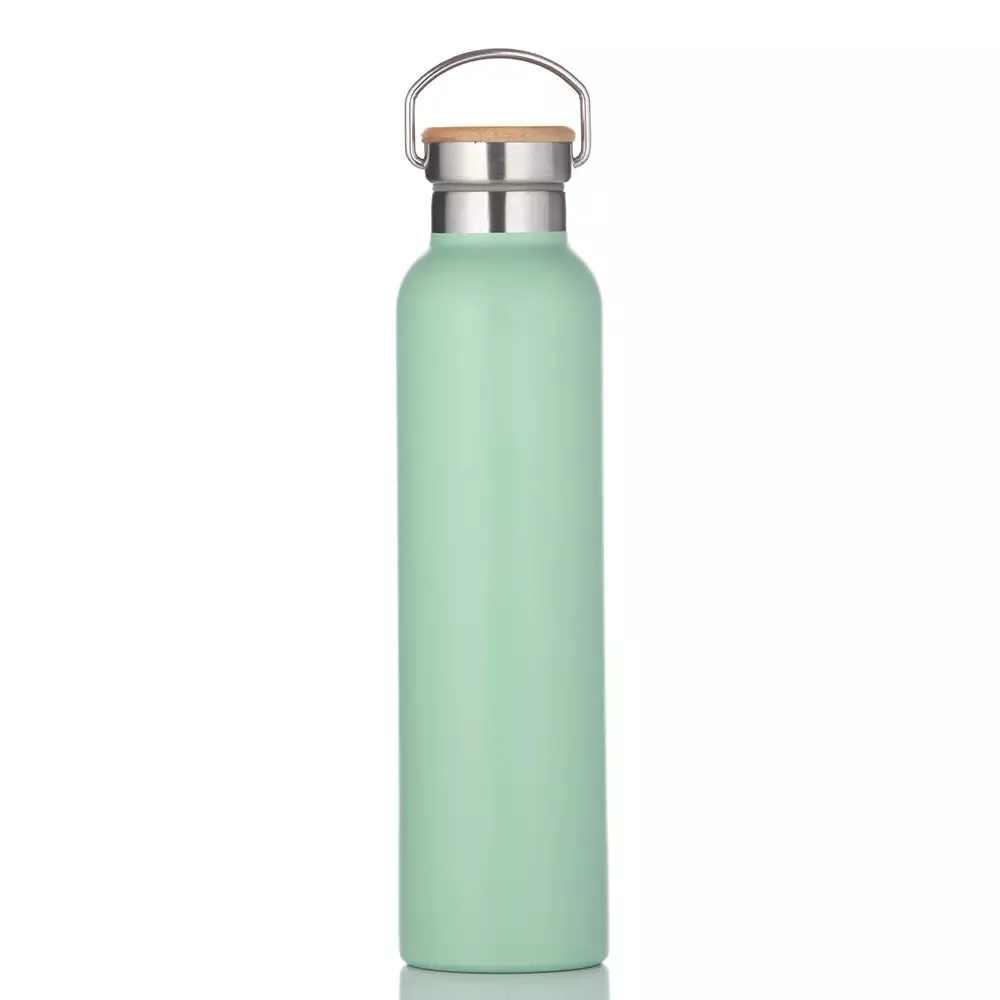 Natural Life Bottle with Bamboo Lid 750ml Mint Green