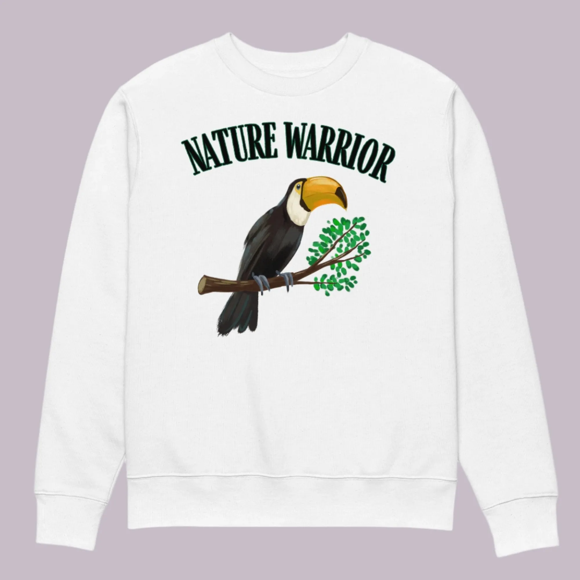 “Nature Warrior” Vegan Sweatshirt – Sustainable Organic Cotton