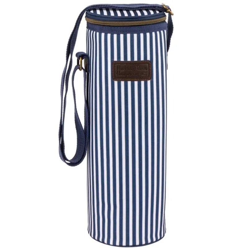 Navigate Three Rivers Insulated Bottle Bag - Single Blue/White Stripe