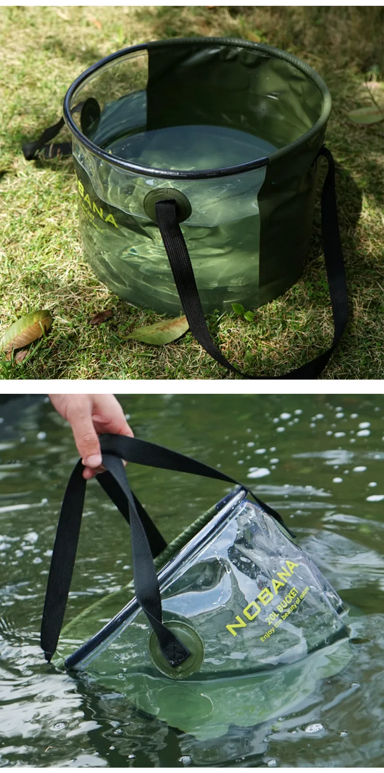 New Outdoor Folding Bucket For Camping, Self-Driving Tour, Portable Barbecue, Dishwashing Bucket, Telescopic Fishing Bucket