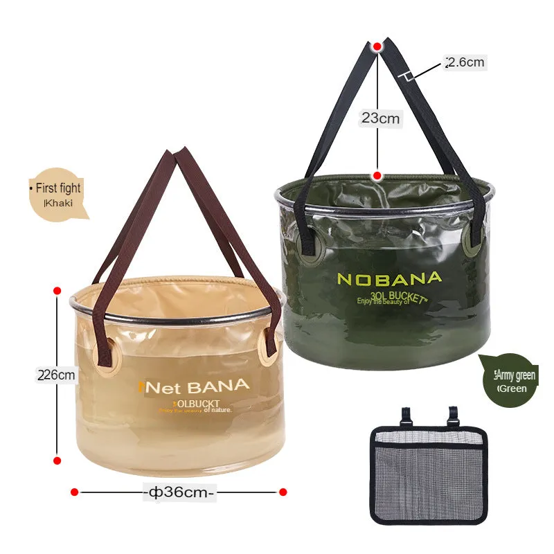 New Outdoor Folding Bucket For Camping, Self-Driving Tour, Portable Barbecue, Dishwashing Bucket, Telescopic Fishing Bucket