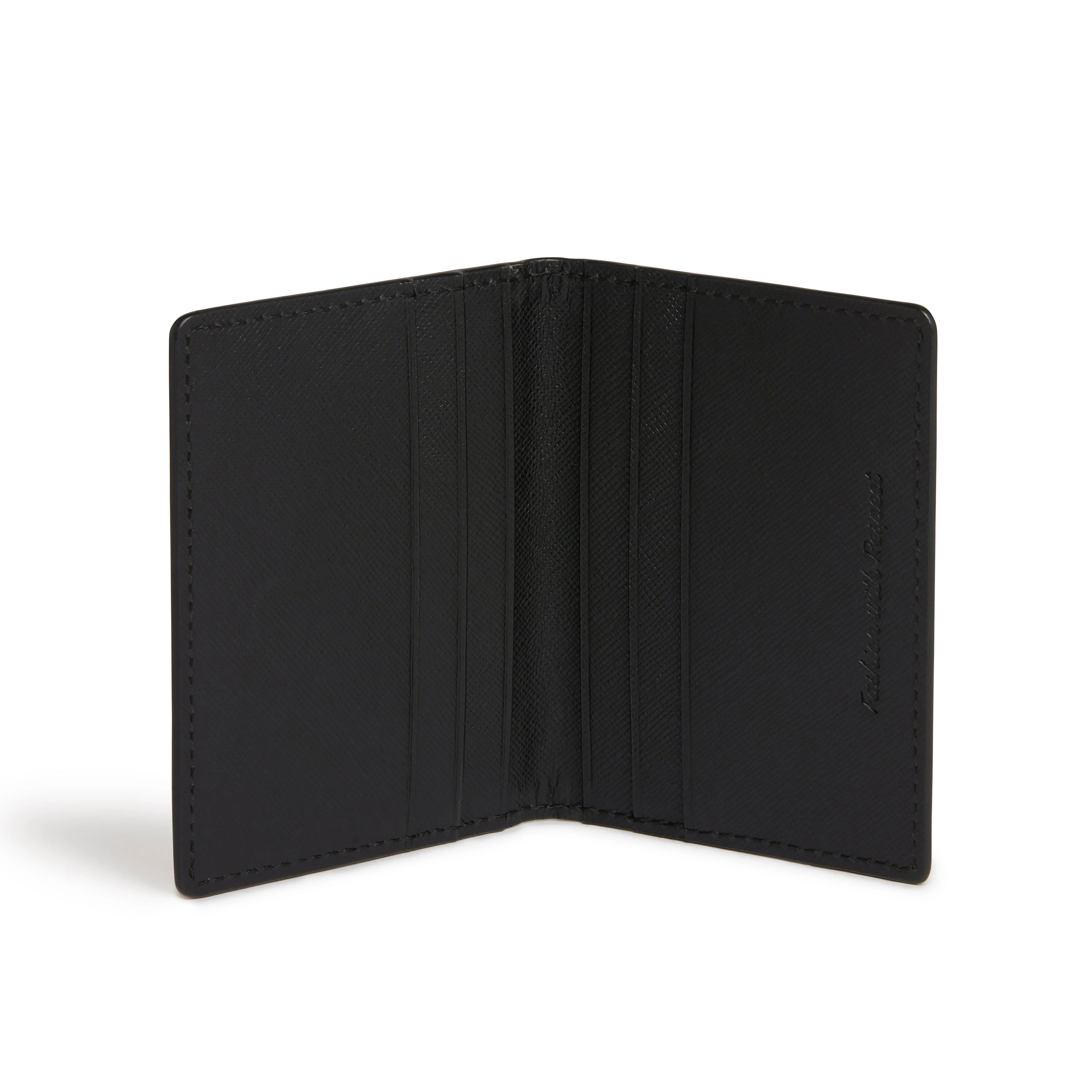 Nutcombe Vegan Leather Passport Holder & Bi-Fold Card Holder Gift Box | Black