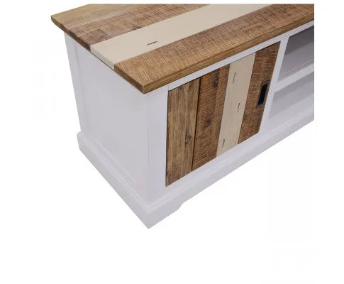 Orville ETU Entertainment TV Unit 180cm 2 Door Solid Acacia Timber - Multi Color