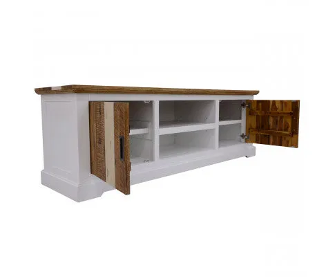 Orville ETU Entertainment TV Unit 180cm 2 Door Solid Acacia Timber - Multi Color