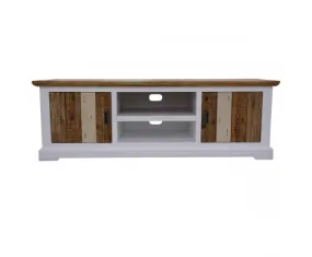 Orville ETU Entertainment TV Unit 180cm 2 Door Solid Acacia Timber - Multi Color