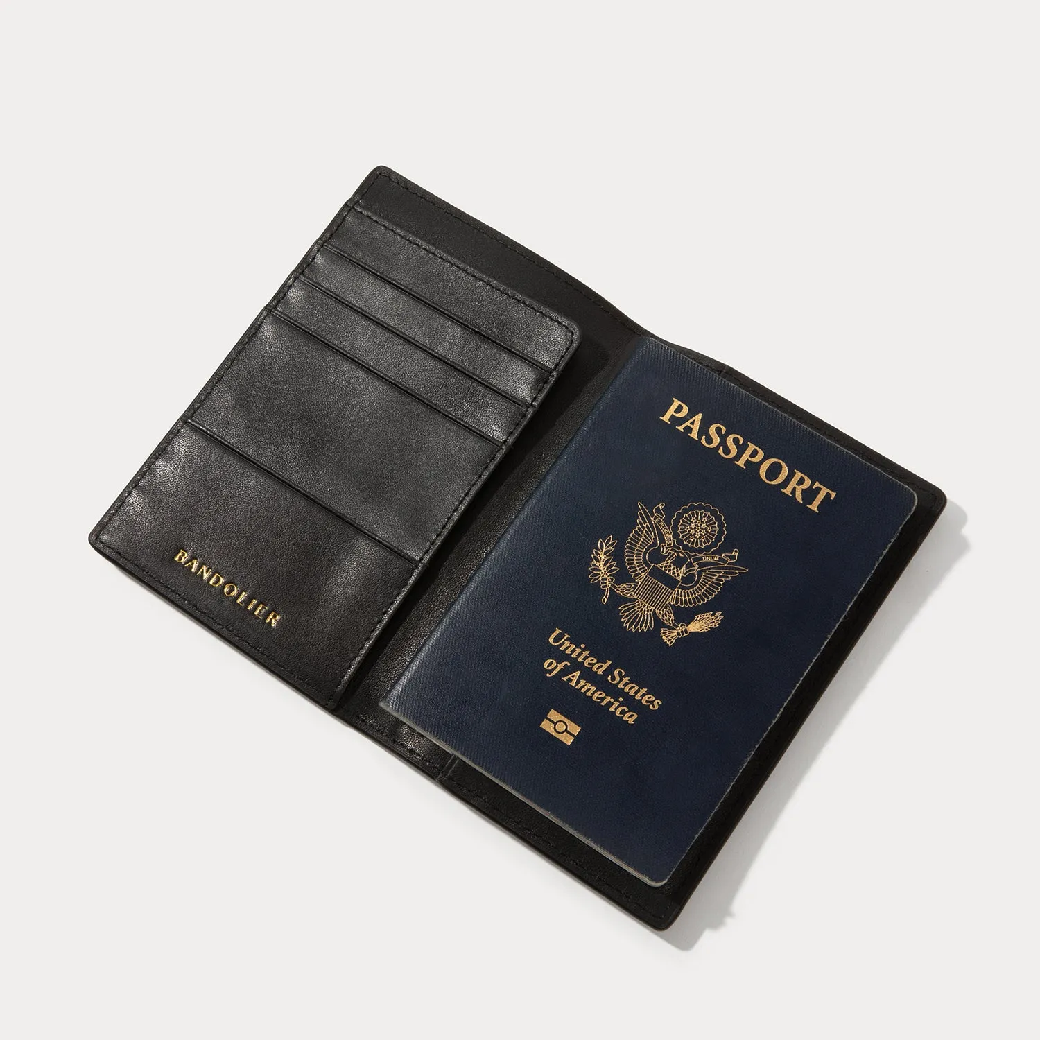 Passport Holder - Black/Gold