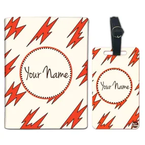 Personalized Passport Cover Travel Suitcase Tag - Lightning