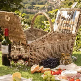 Picnic Basket Hamper Fully Fitted For Four 021 by Willow