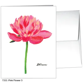 Pink Flower 3, Greeting Card (7333)