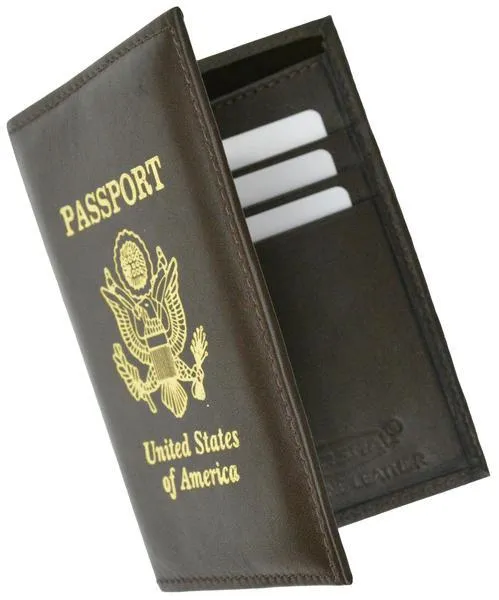 Premium Leather United States Passport Holder Card Holder Golden Print Emblem P 601 USA