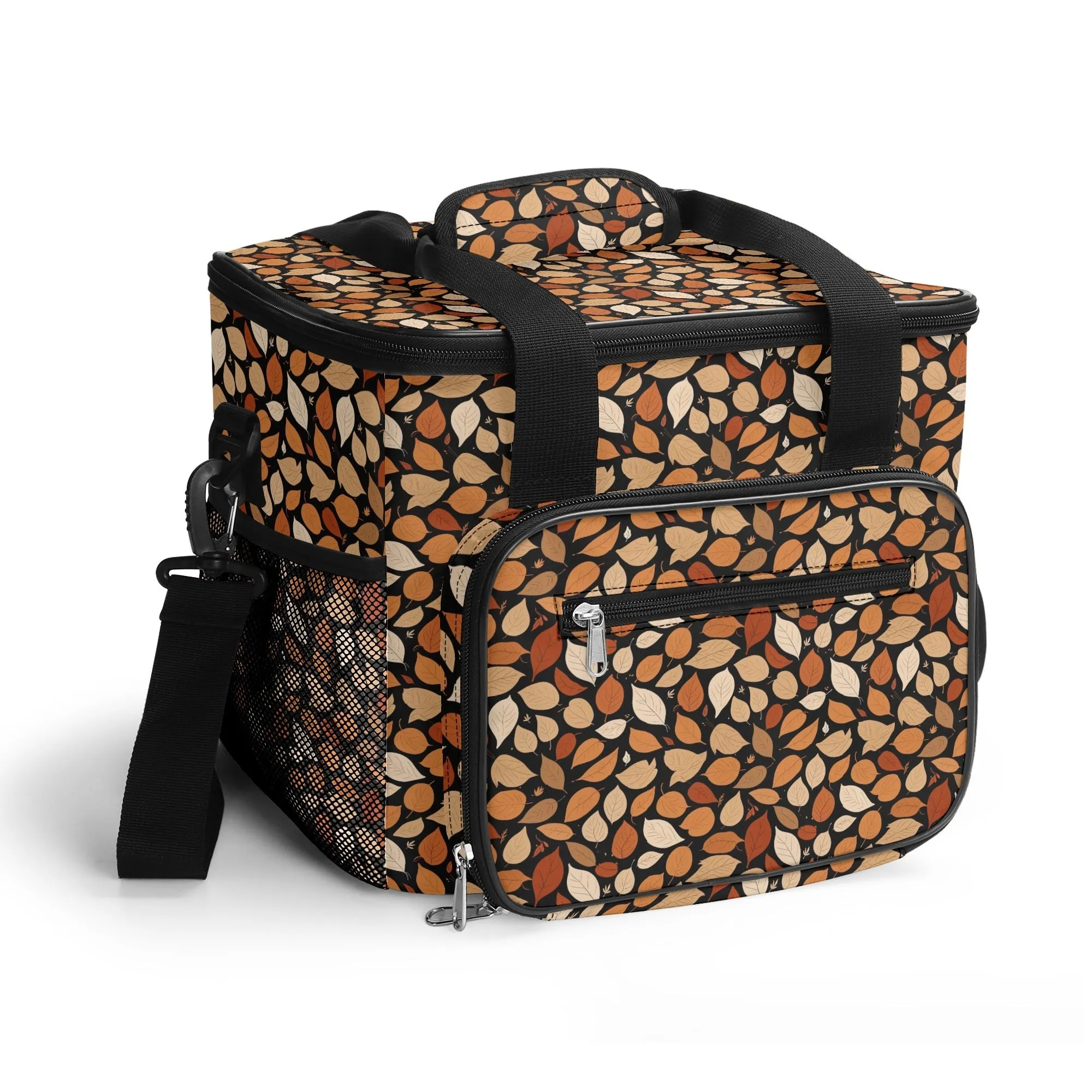 Red Leaves Insulated Leakproof Cooler Bag Lunch Box