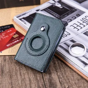 Rfid Card Holder Men Wallets Money Bag Male Black Short Purse Small Leather Slim Wallets Mini Wallets For Airtag Air Tag