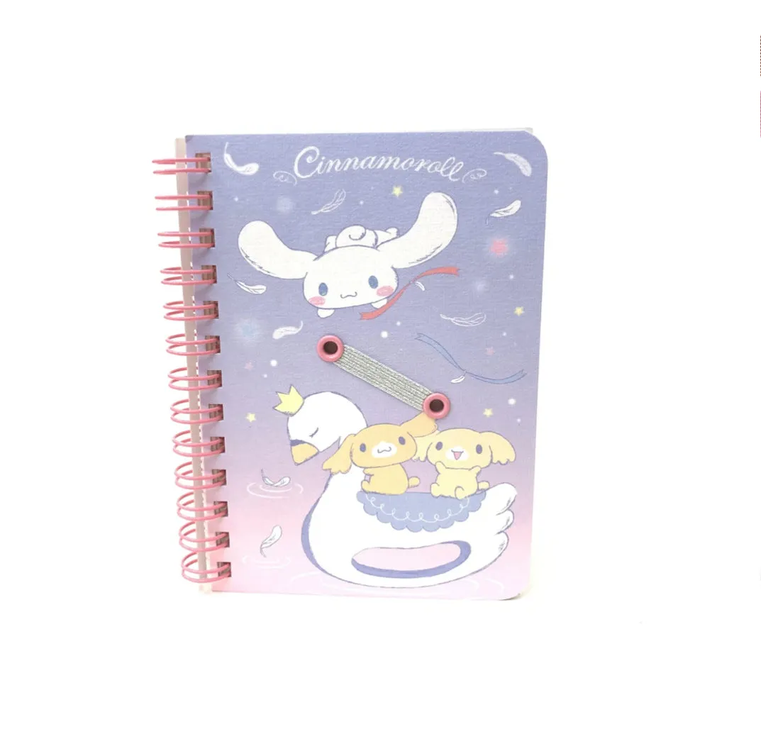 Sanrio Character B7 Spiral Notebook with Pen Holder (Passport size)